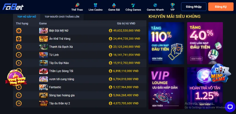 Chương trình VIP với các phần thưởng độc quyền